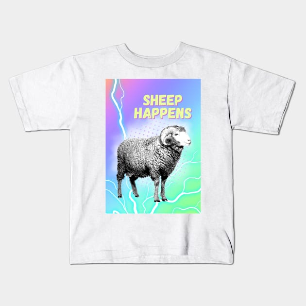 Sheep Happens Kids T-Shirt by TheSoldierOfFortune